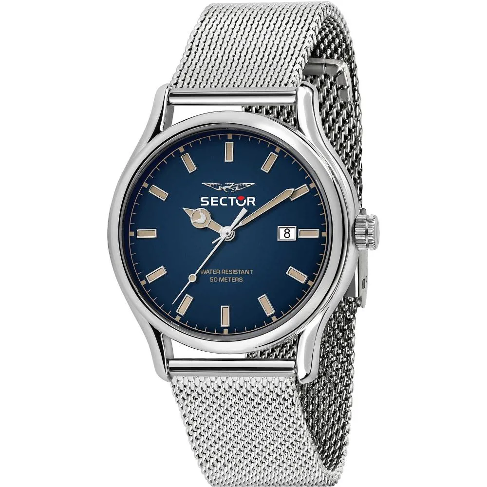 Orologio Uomo SECTOR 660 R3253517024 Bracciale Acciaio Mesh Blu