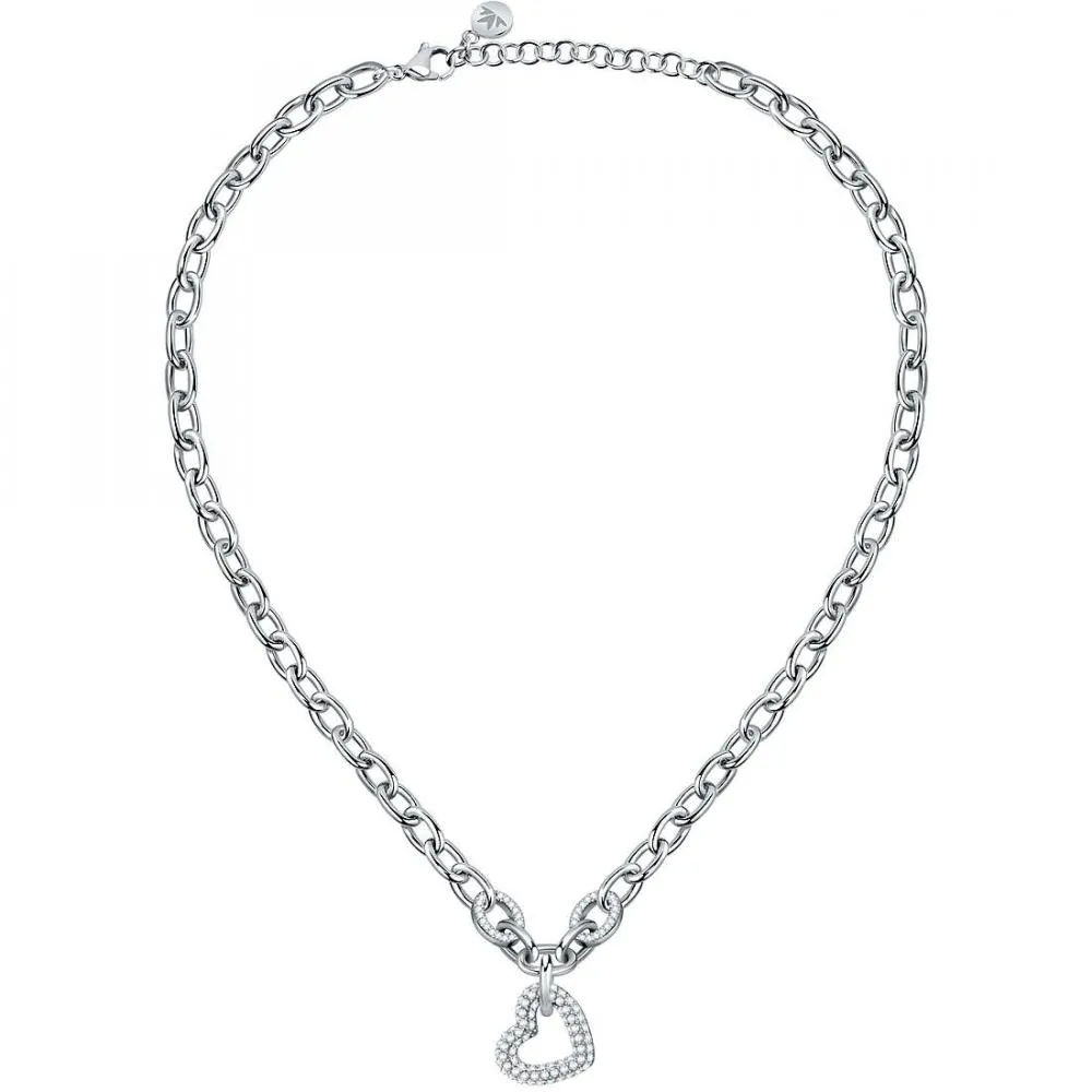 Collana Donna MORELLATO INCONTRI SAUQ05 Acciaio Inossidabile Cuore Swarovski