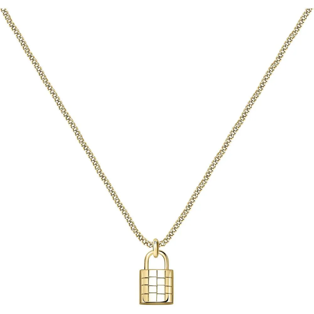 Collana Donna MORELLATO ABBRACCIO SAUB14 Acciaio Inossidabile Gold Lucchetto