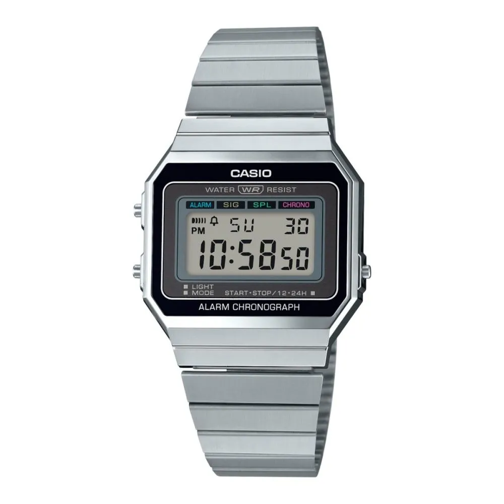 Orologio CASIO A700WE-1AEF Digitale VINTAGE Acciaio Chrono Alarm