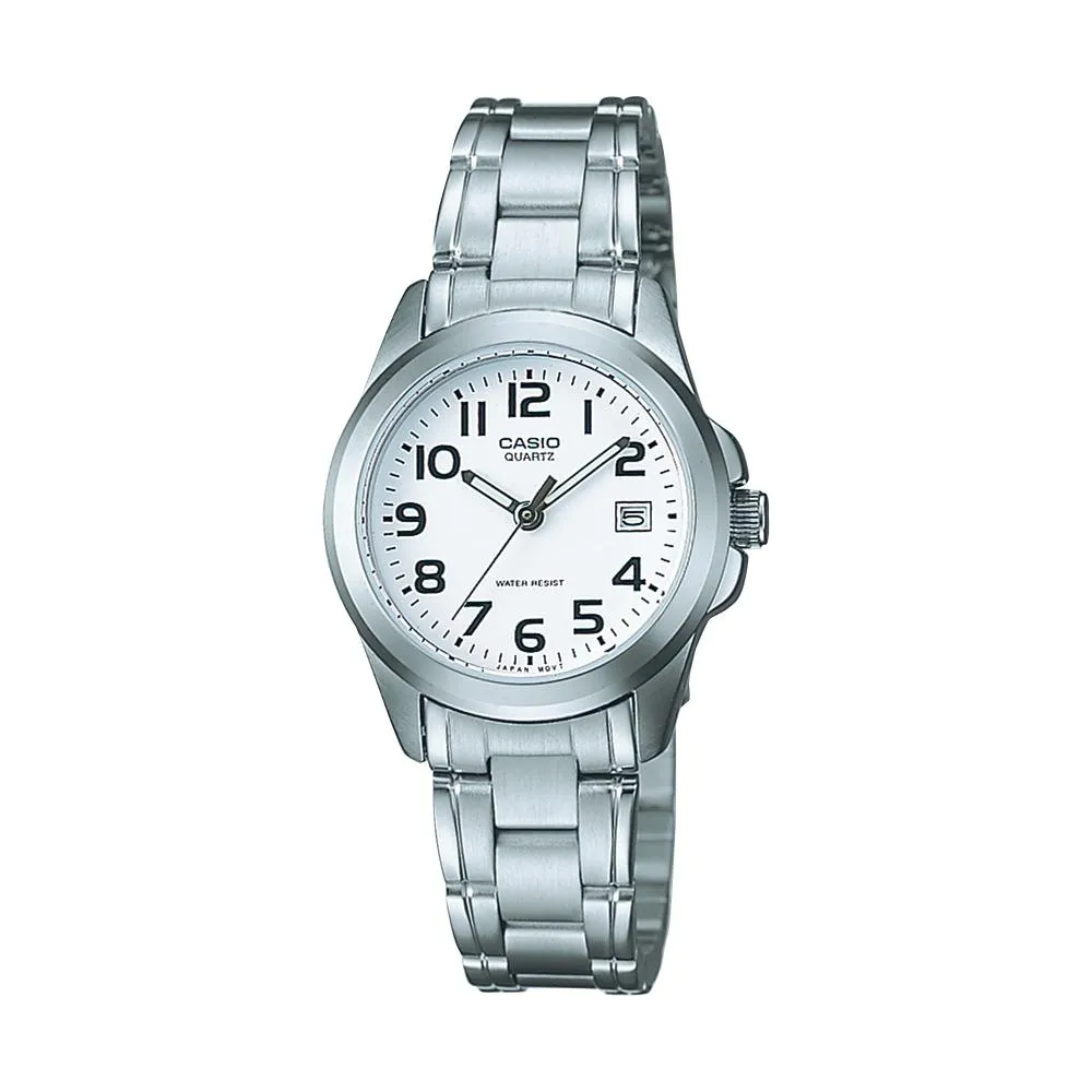 Orologio Donna CASIO LTP-1259PD-7BEG Bracciale Acciaio Bianco Vintage