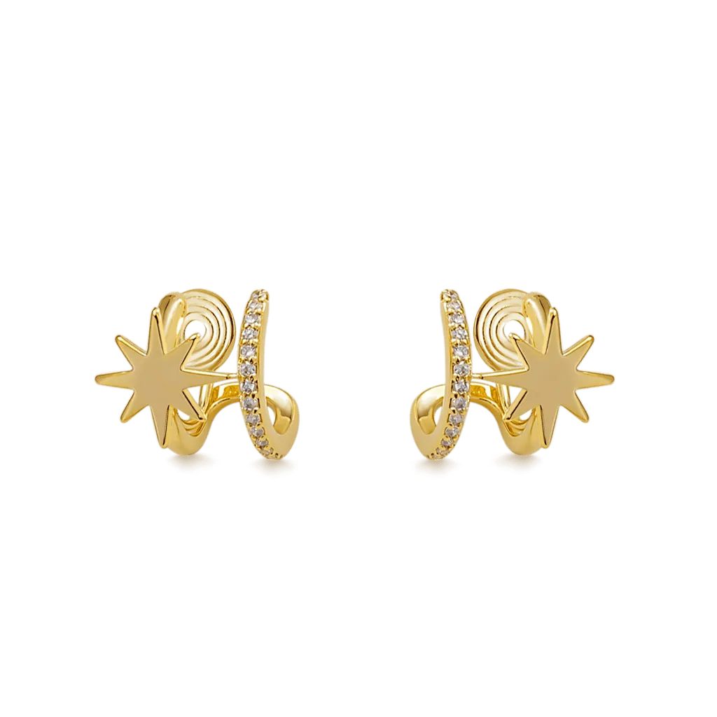 Gnoce Clip per Orecchie La Stella a 8 Punte Mini