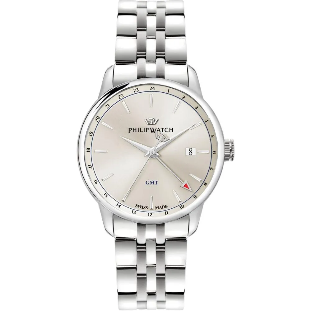 Orologio Uomo PHILIP WATCH ANNIVERSARY GMT R8253150003 Acciaio Bianco SWISS MADE