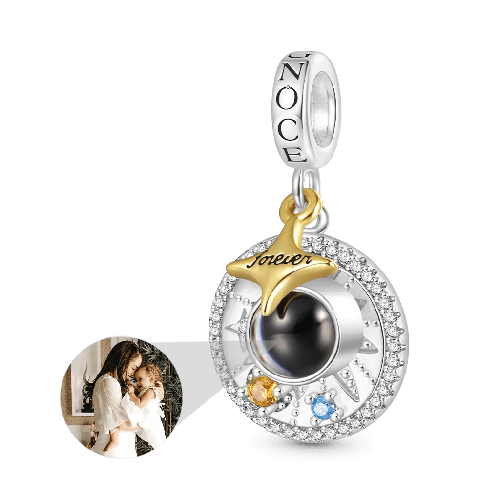 Gnoce Ciondolo per Foto con Proiezione di Piatto Rotondo a Forma di Stella