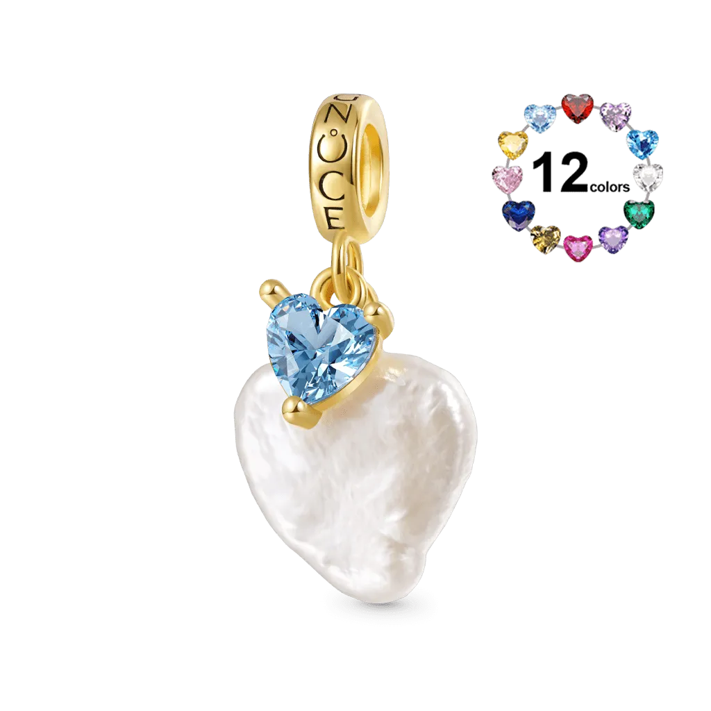 Gnoce Ciondolo con Pietra Portafortuna a Forma di Cuore Irregolare