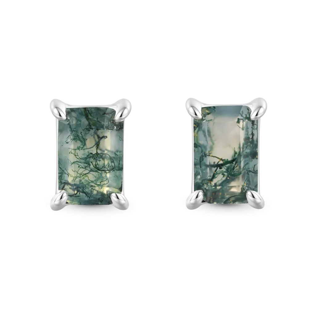 Gnoce Orecchini a Bottone Muschio Verde