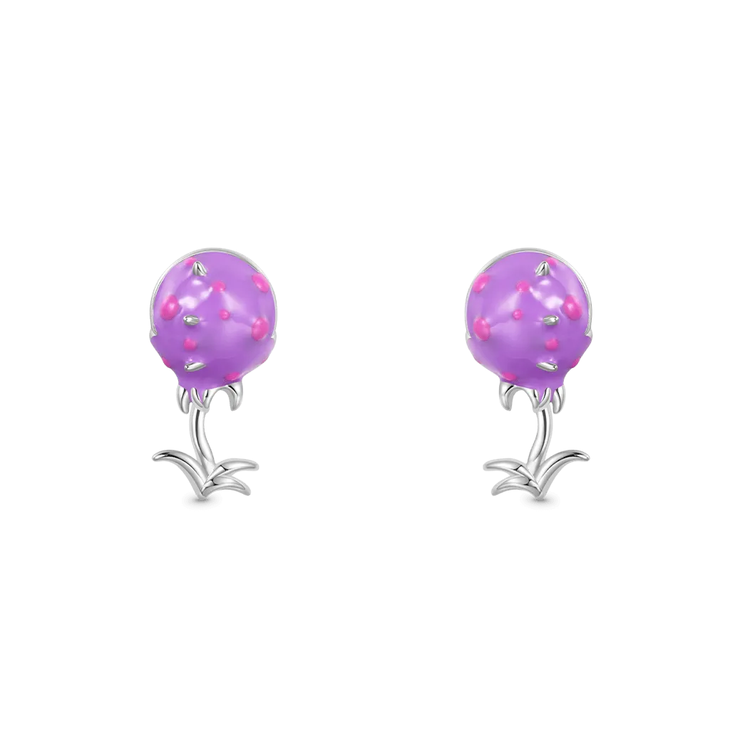 Gnoce Orecchini a Bottone a Forma di Fiore di Piranha