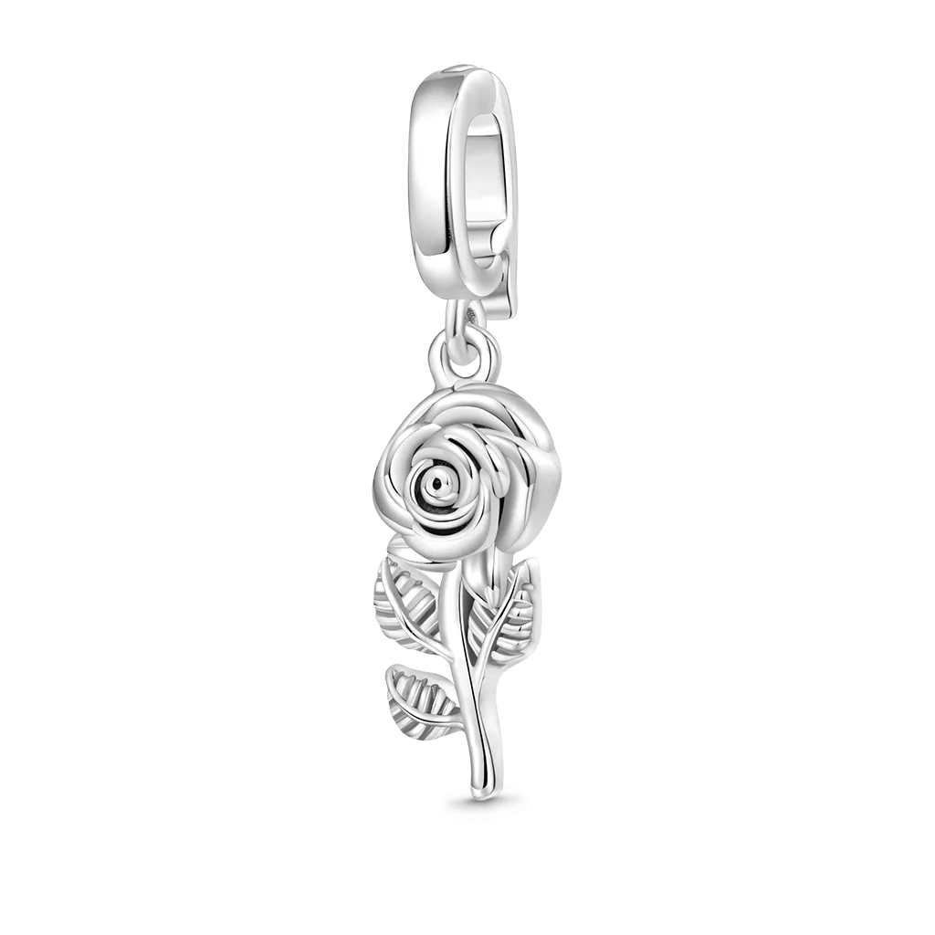 Charm Rosa a Grappolo con Chiusura Staccabile