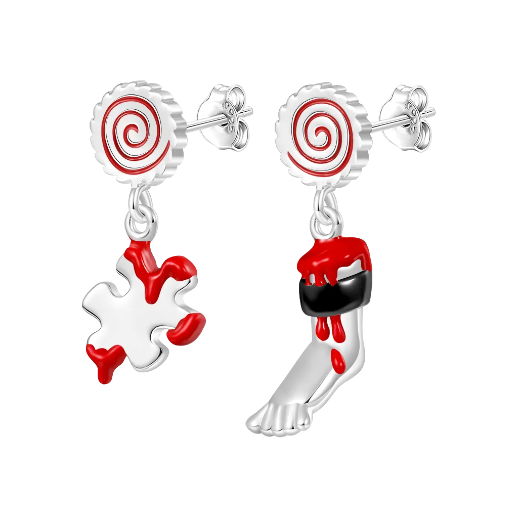 Gnoce Orecchini a Bottone Sega Insanguinata