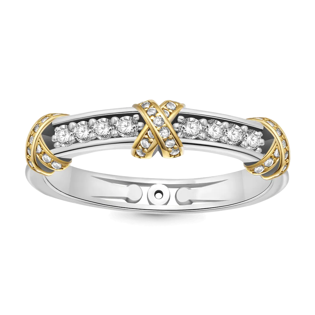 Gnoce Anello Diamanti Brilliant X Platinum