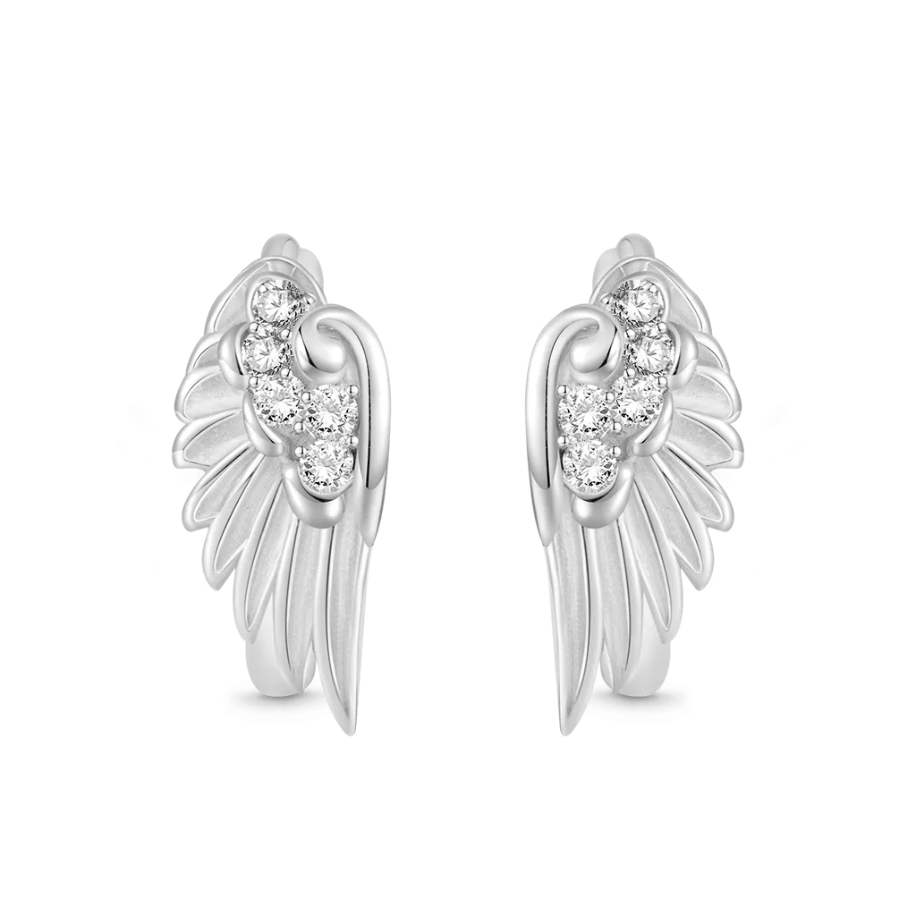 Gnoce Orecchini a Cerchio Ali D'Angelo