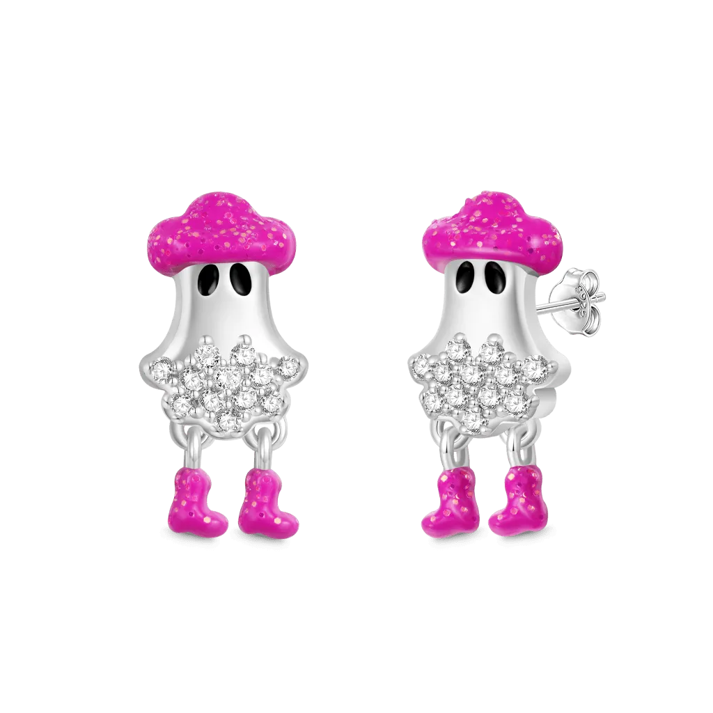 Gnoce Orecchini a Bottone Fantasma Cowboy