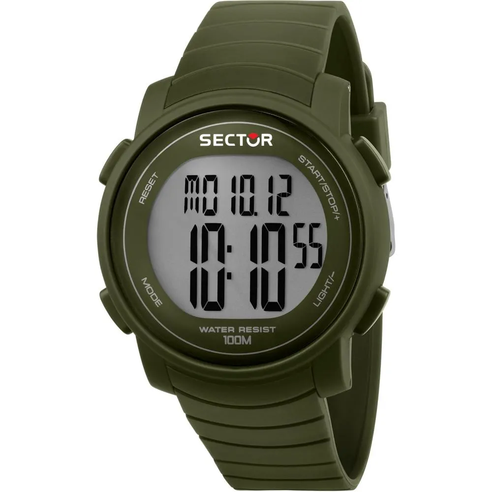 Orologio Uomo SECTOR EX-31 R3251543002 Silicone Verde Chrono Alarm Contapassi