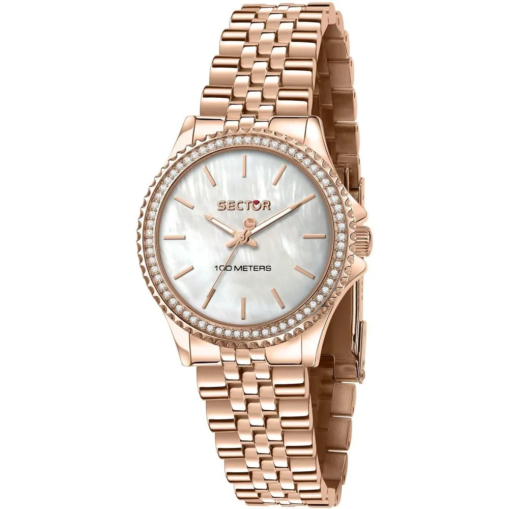 Orologio Donna SECTOR 230 R3253161537 Bracciale Acciaio Rosè Bianco