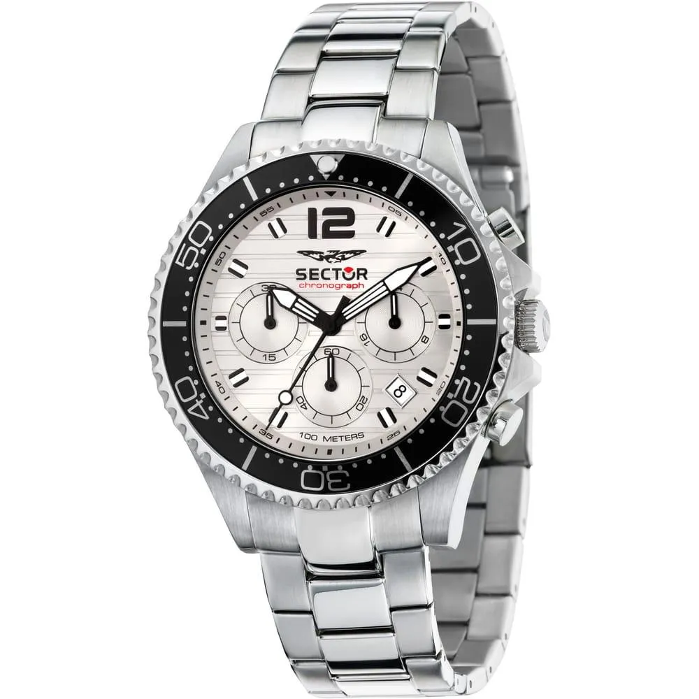 Orologio Uomo SECTOR 230 R3273661046 Chrono Bracciale Acciaio Sub 100mt