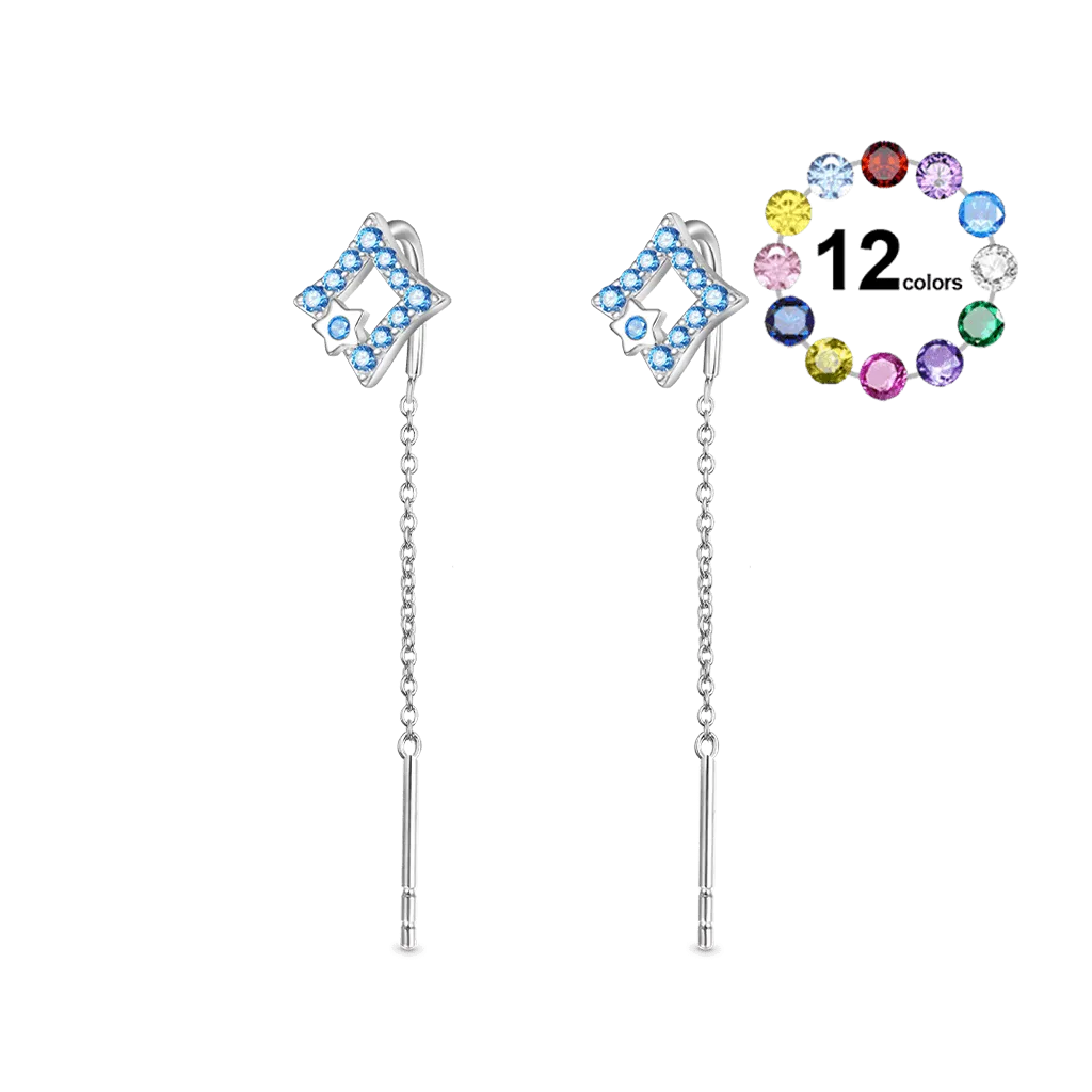 Gnoce Orecchini Threaders a Stella