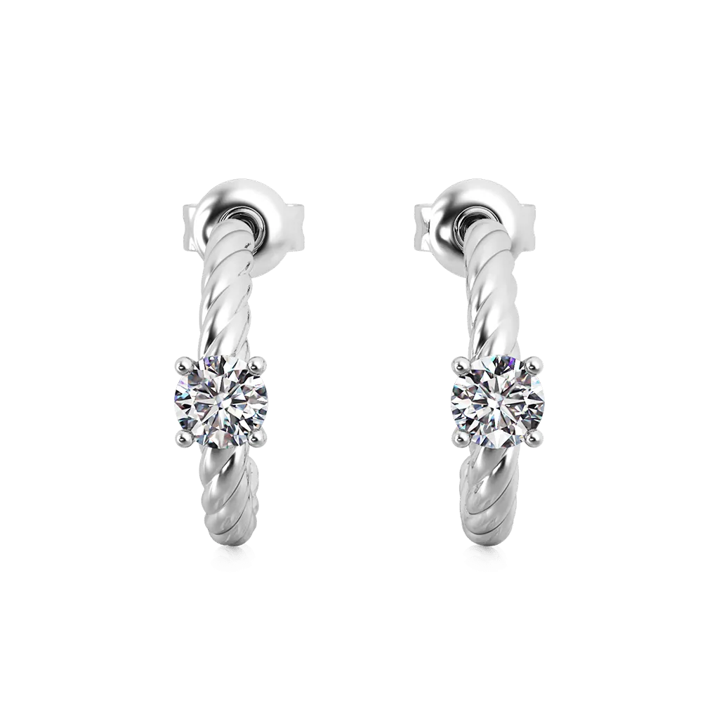 Gnoce Orecchini a Cerchio C Twistati