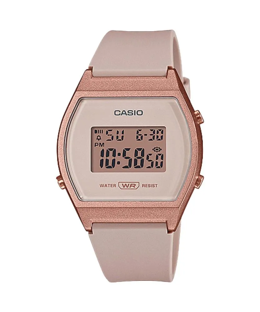 Orologio CASIO LW-204-4AEF Uomo Donna Unisex VINTAGE Silicone Beige Rosè