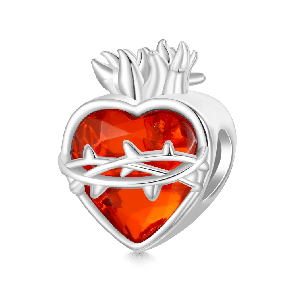 Gnoce Ciondolo Sacro Cuore di Gesù Rosso Religioso