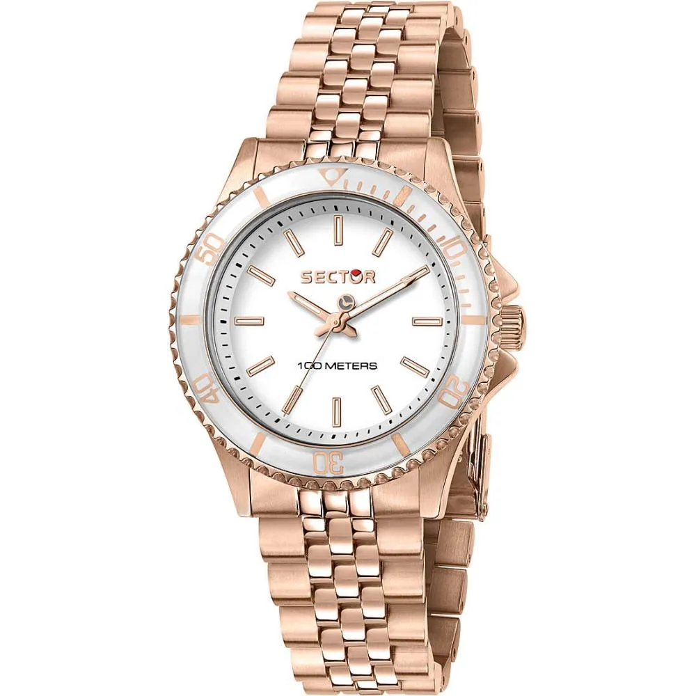 Orologio Donna SECTOR 230 R3253161531 Bracciale Acciaio Rosè Bianco