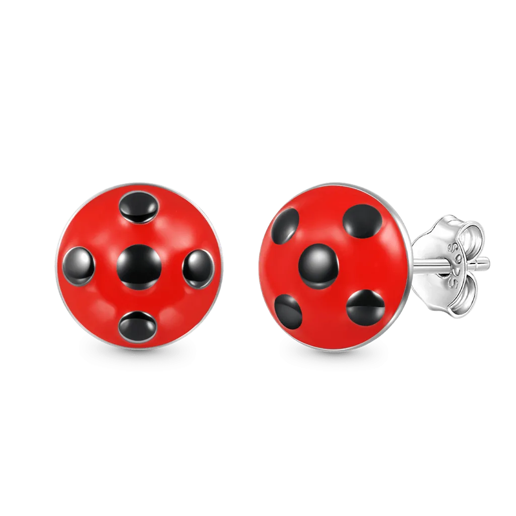 Gnoce Zag Heroez Miraculous - Orecchini a Bottone Ladybug