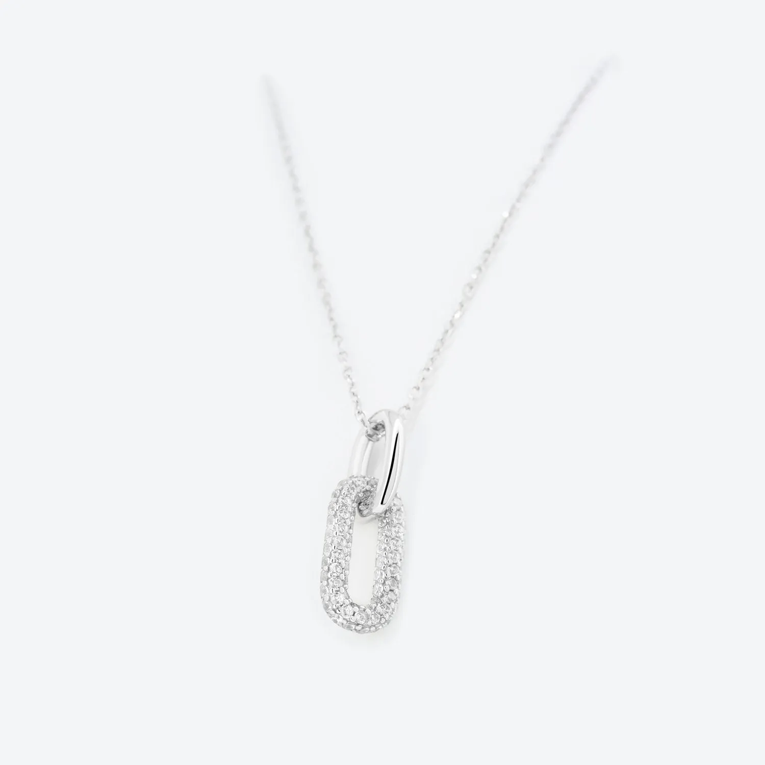COLLANA catena pavé - argento