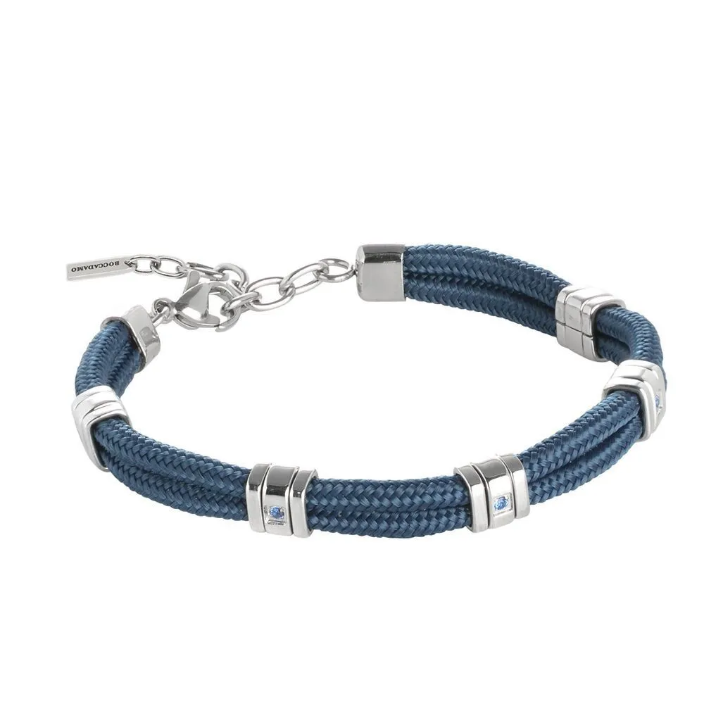 Bracciale in cordino marino carta da zucchero e cristalli