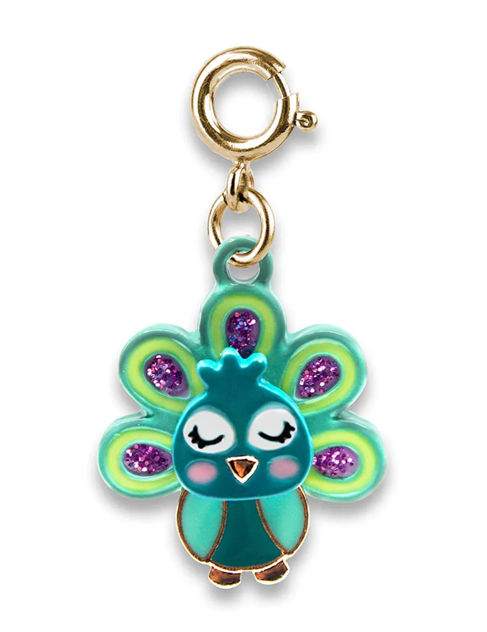 Ciondolo CharmIT! Pavone girevole in oro