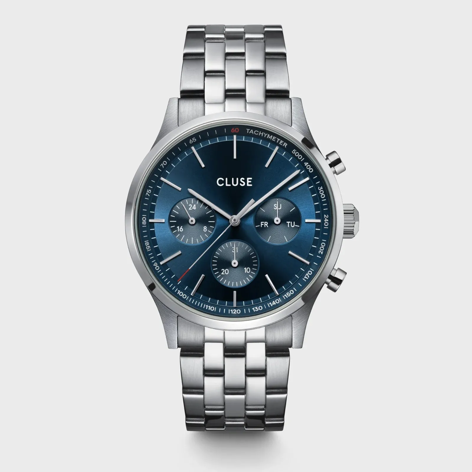 Orologio Cluse Anthéor Multifunction Watch Steel Blue, Silver Colour