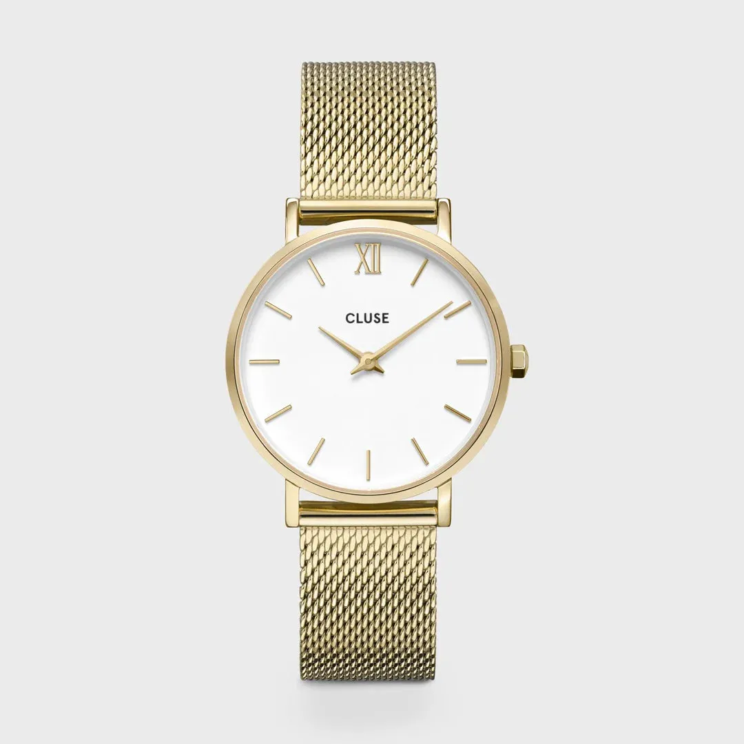 Orologio Cluse Minuit Mesh Gold/White