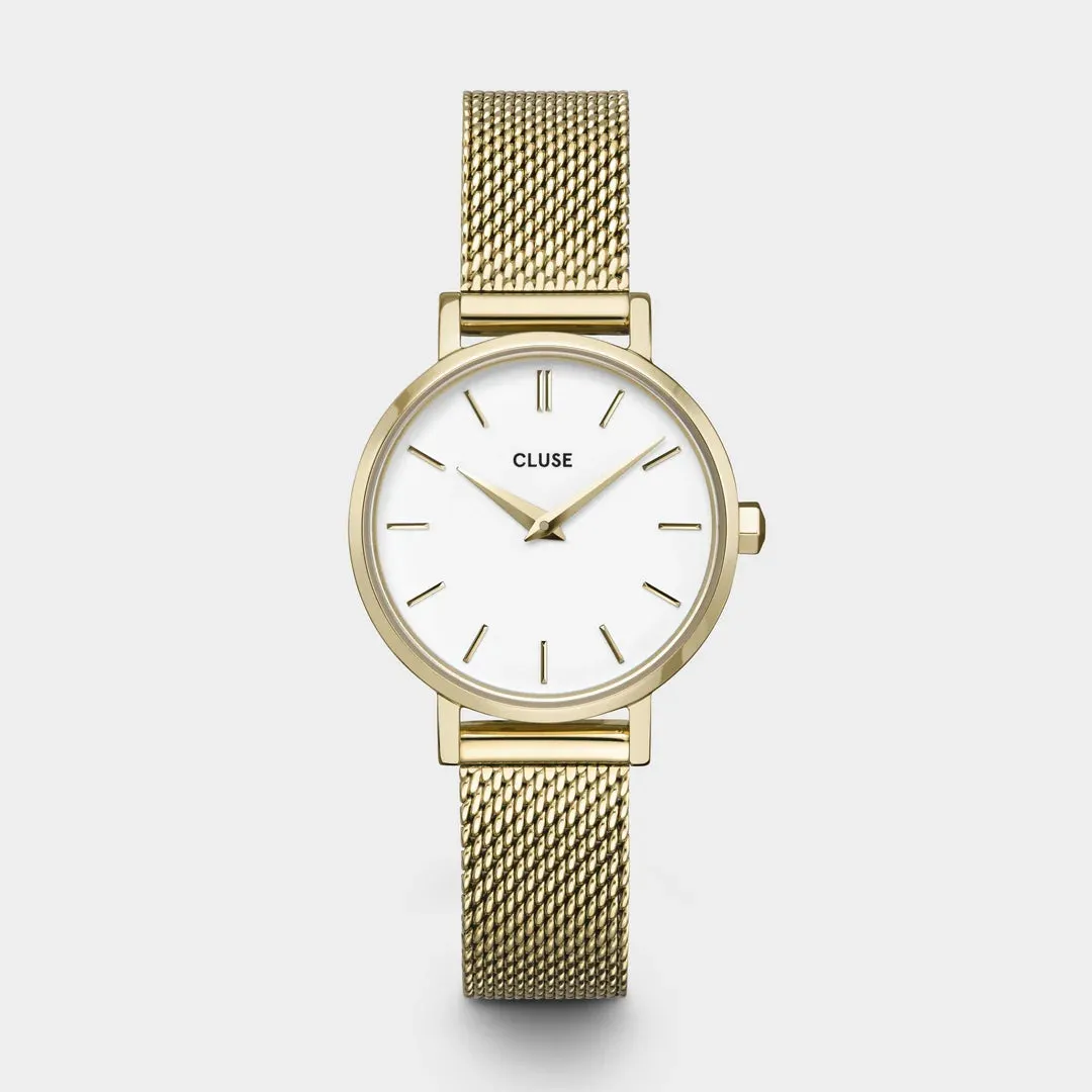 Orologio Cluse Boho Chic Petite Mesh White,Gold Colour