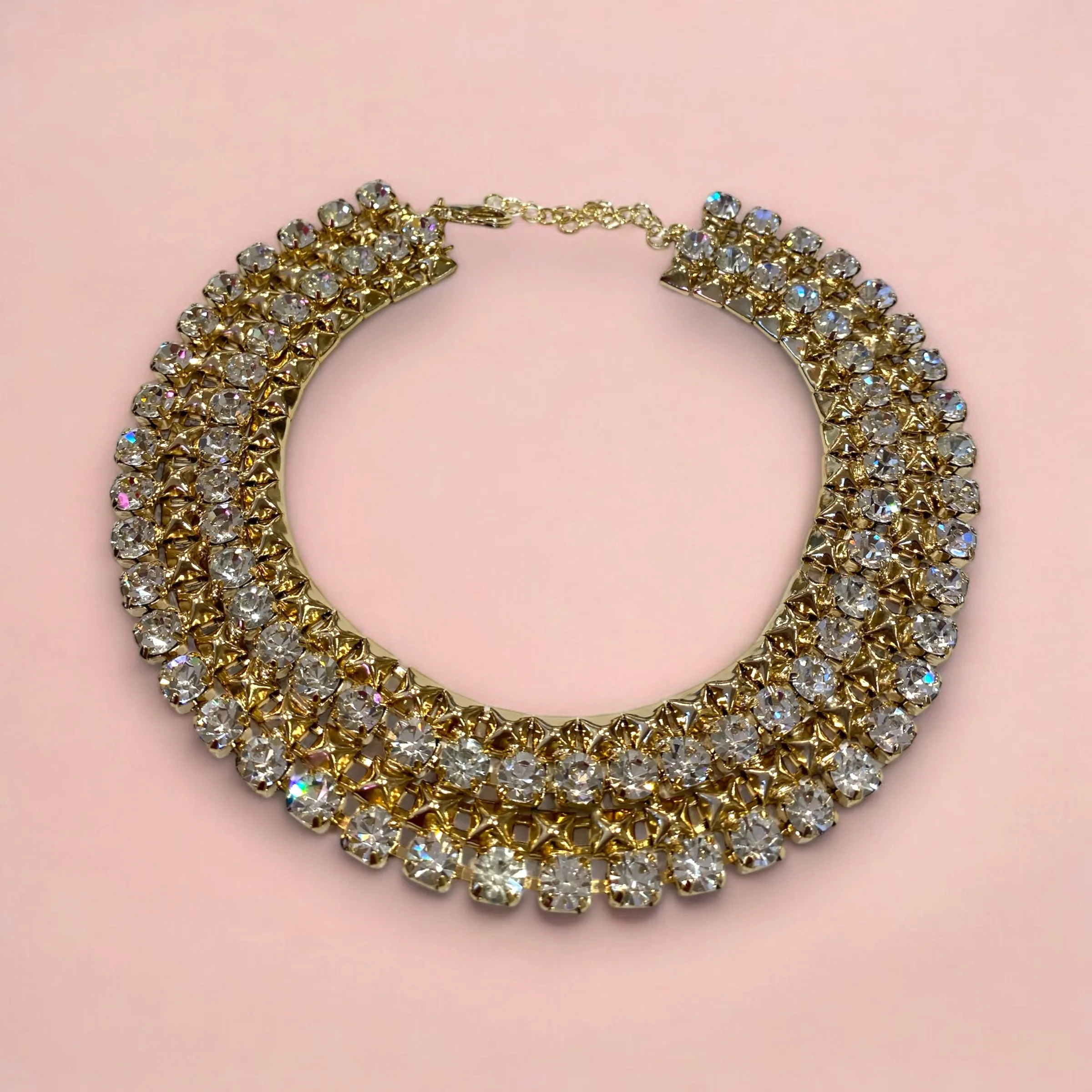 Collana Diamond Accessori donna con strass e elementi quadrati