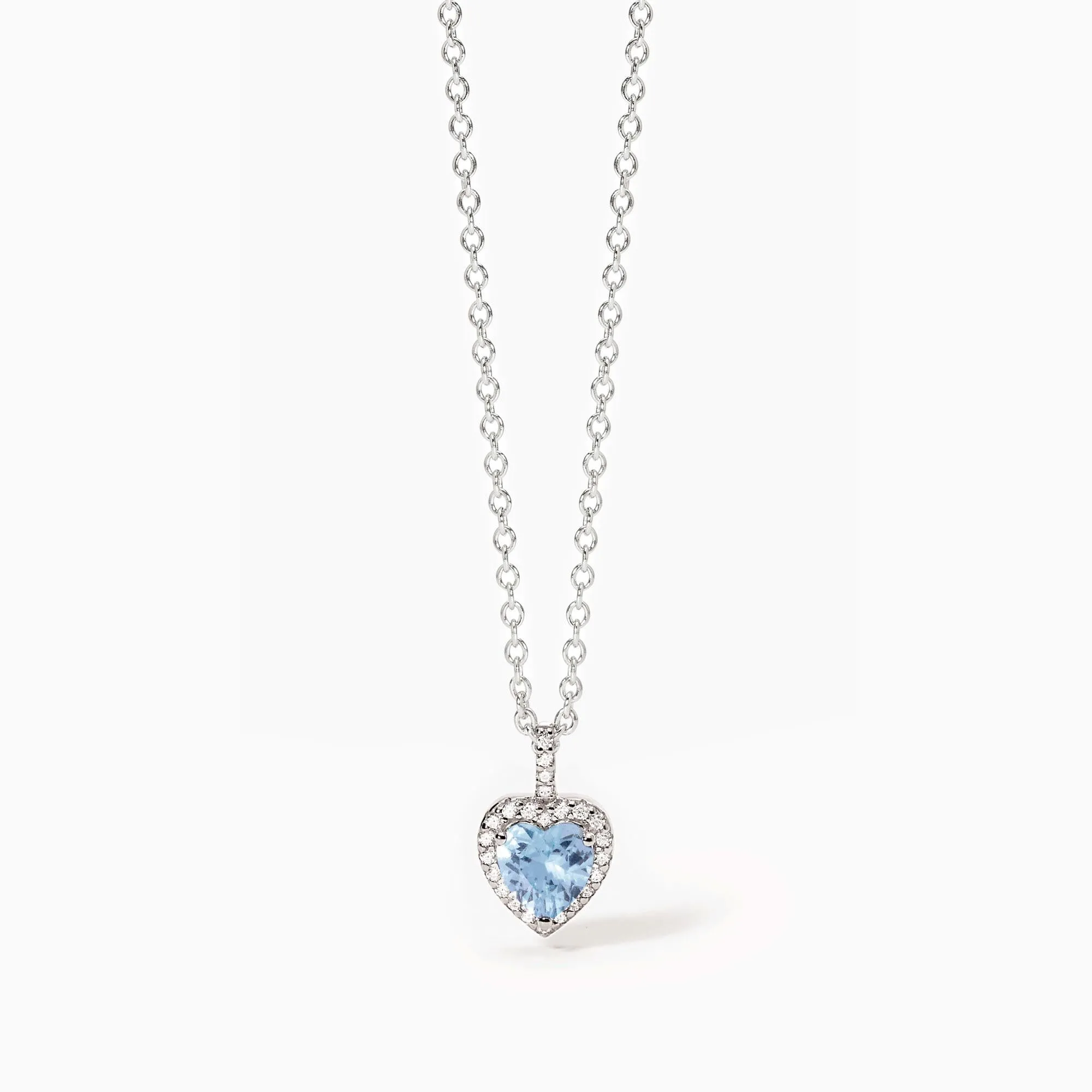 Collana Mabina donna in argento con acquamarina sintetica