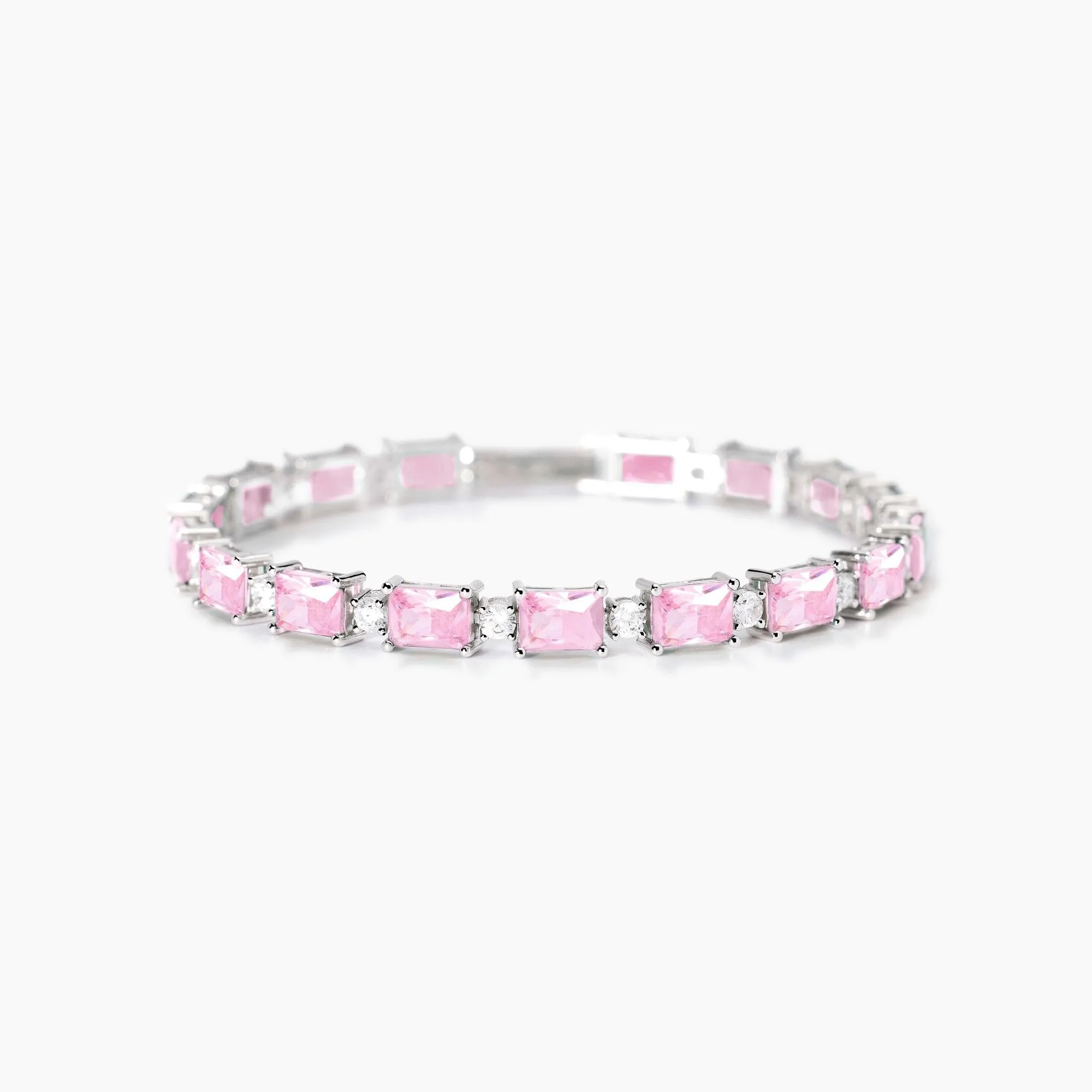 Bracciale donna Mabina in argento con zirconi rosa