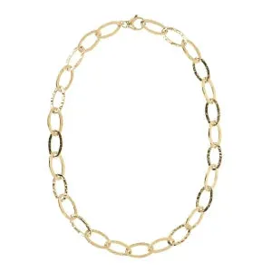 Collana donna Etrusca Catena con Ovali Martellati