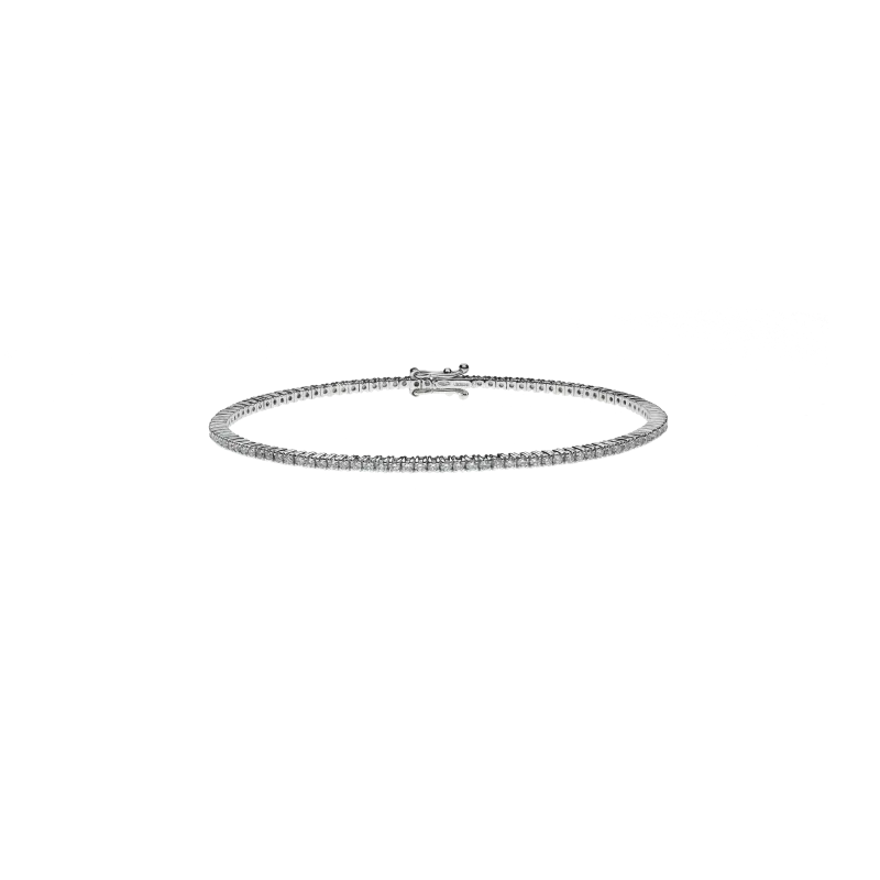 BRACCIALE TENNIS IN ORO BIANCO E DIAMANTI - 329-PRE-D