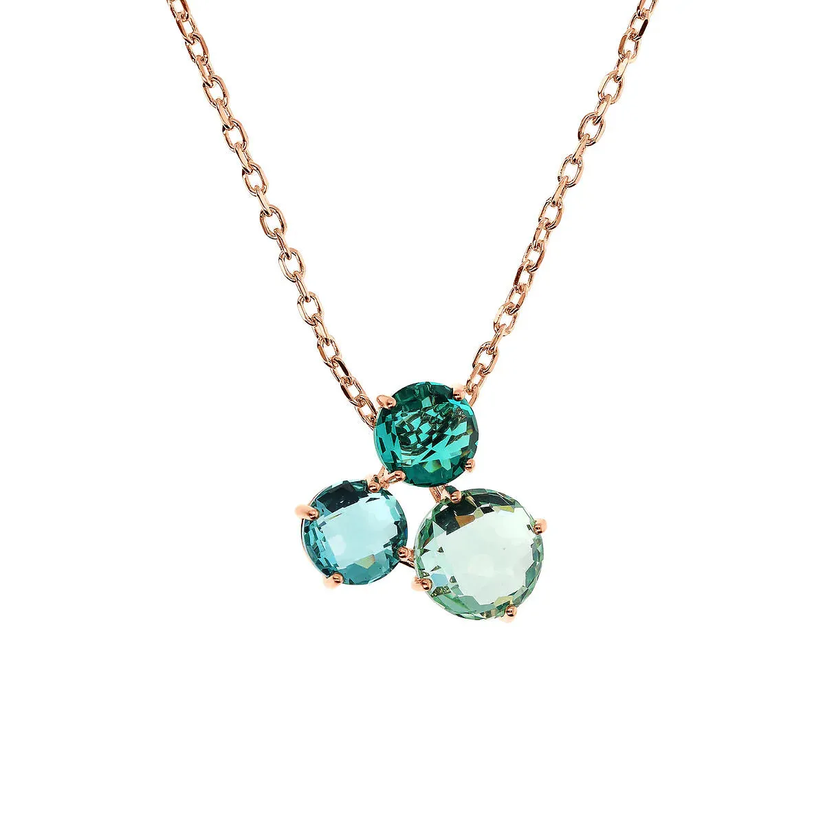 Collana Bronzallure Pendente Trilogy in Prisma Gem Taglio Mosaico