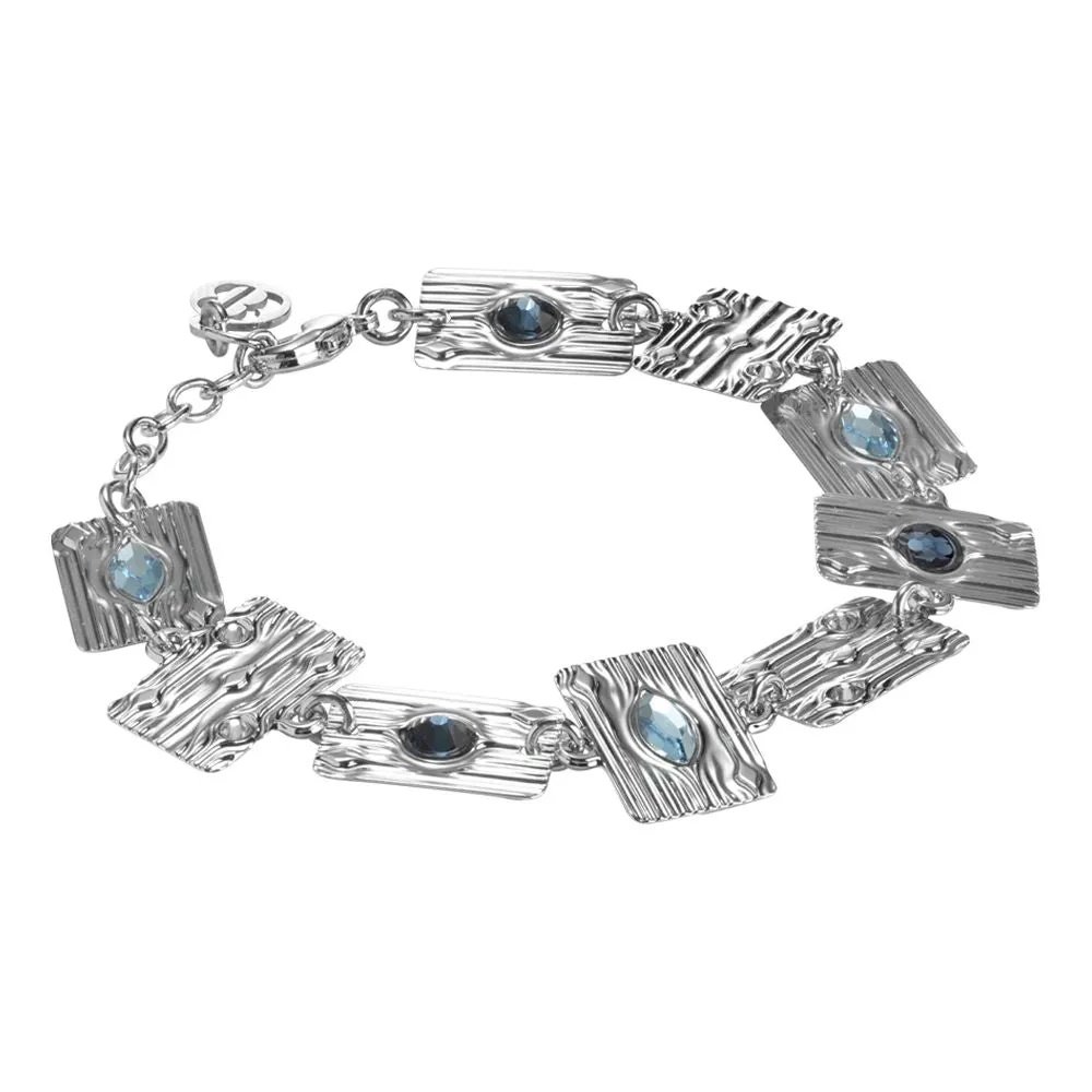 Bracciale modulare con Swarovski blu