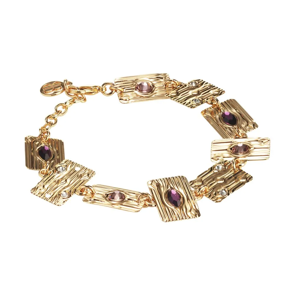 Bracciale modulare con Swarovski rosa