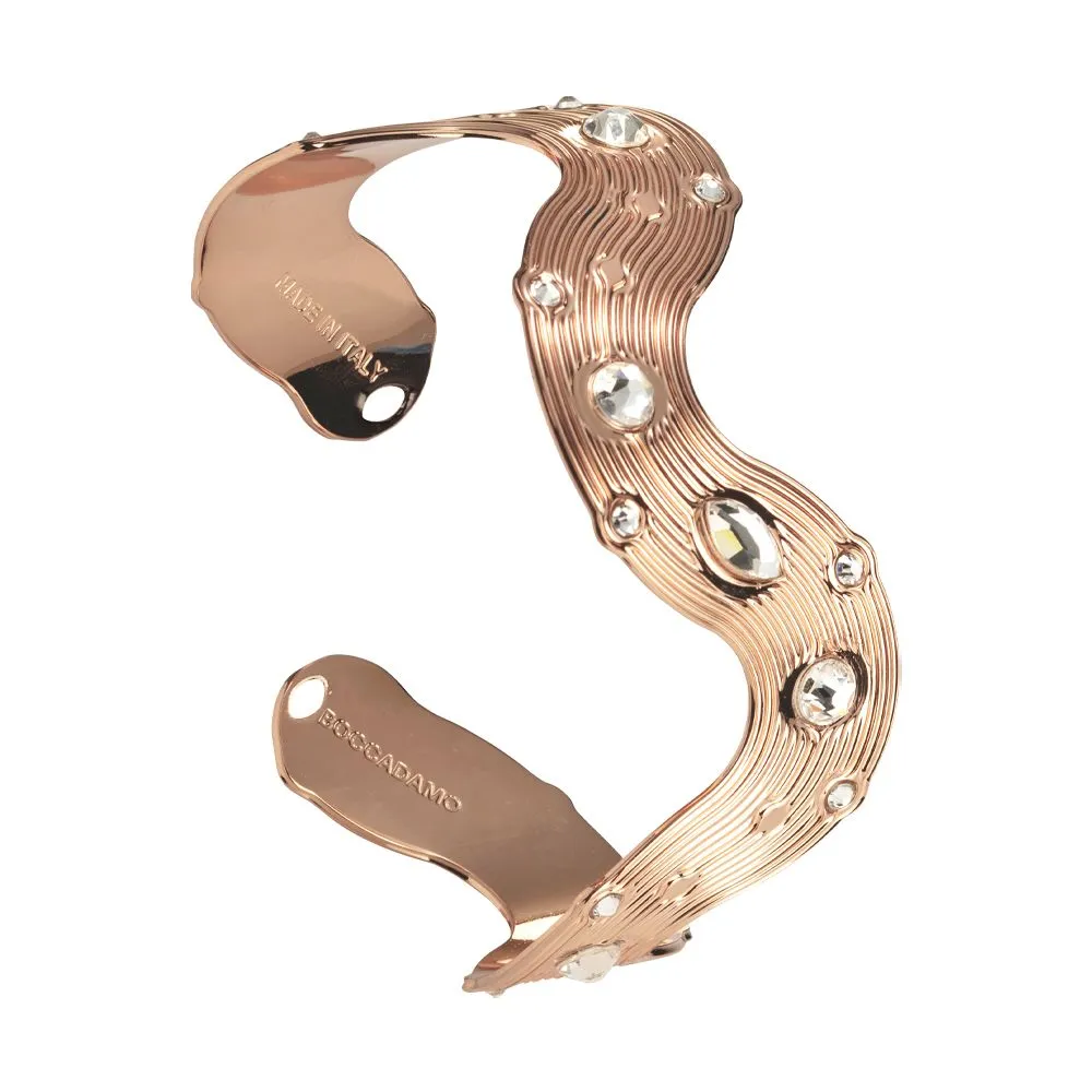 Bracciale rigido a onde con Swarovsky crystal