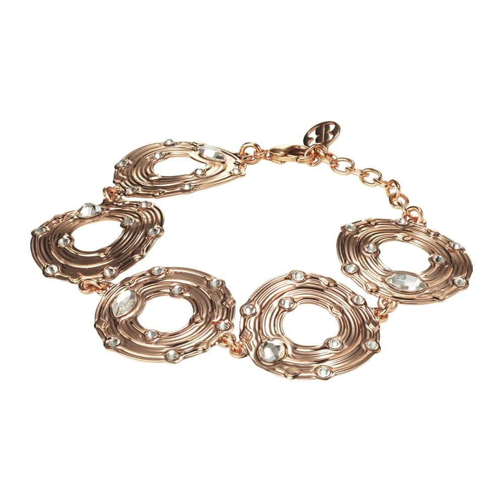 Bracciale con moduli circolari e Swarovski crystal