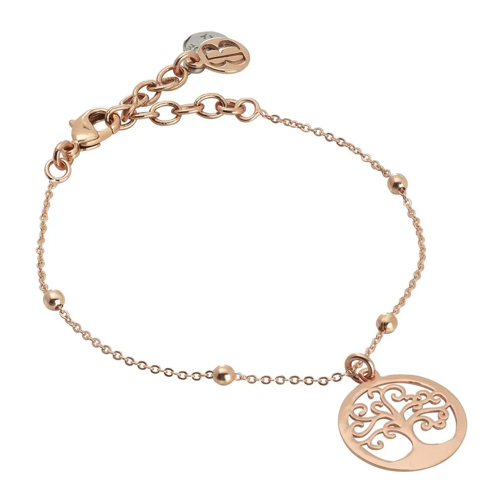Bracciale rosato ciondolo albero della vita