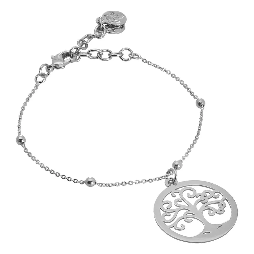 Bracciale albero della vita rodiato