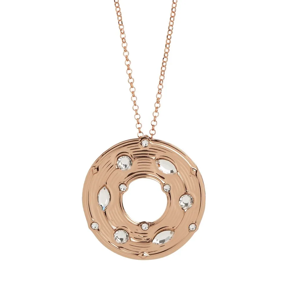 Collana con pendente circolare e Swarovski crystal