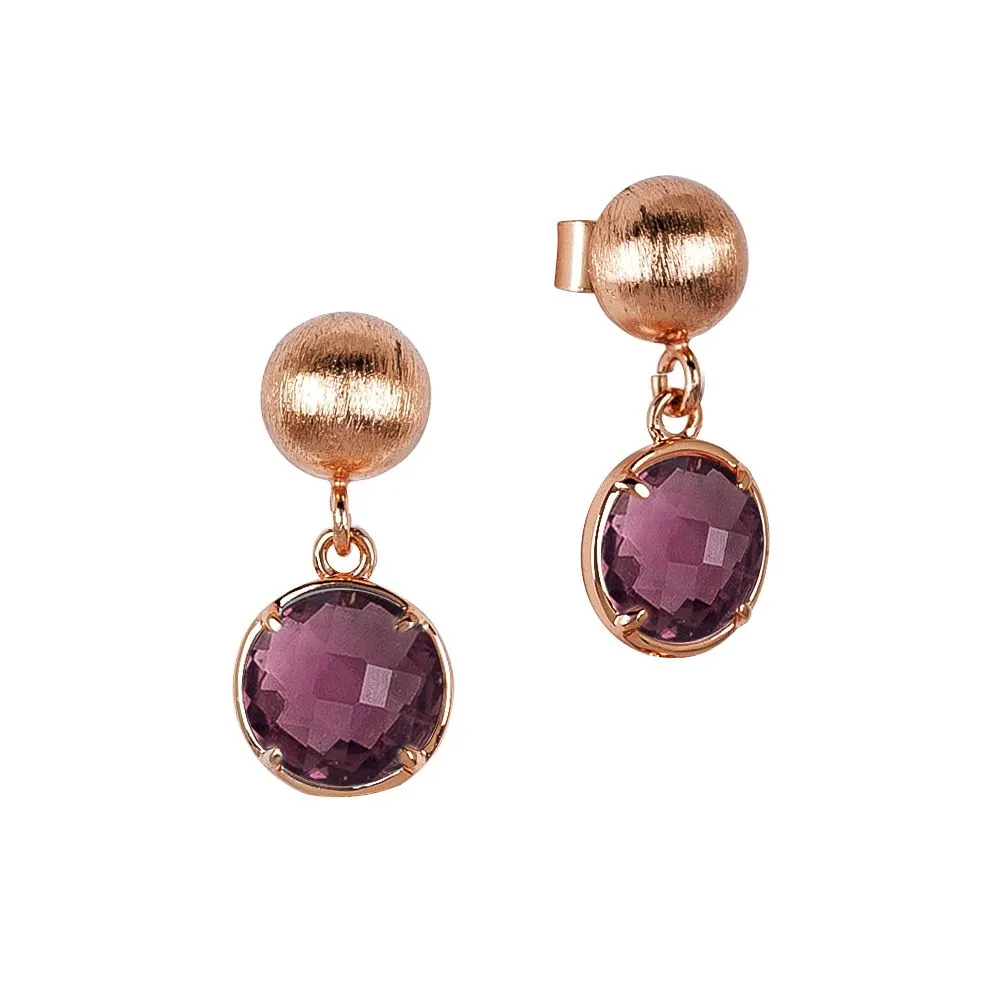 Orecchini con cristalli ametista