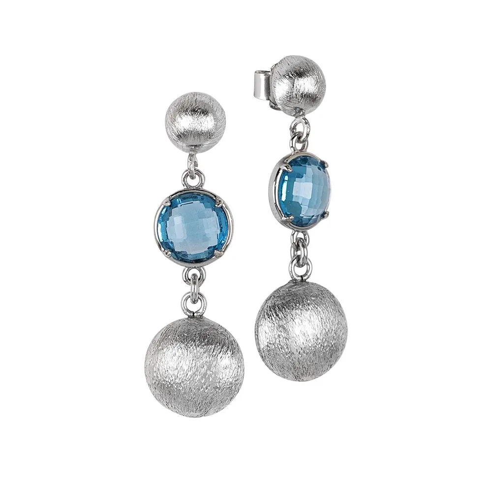 Orecchini pendenti con cristalli sky