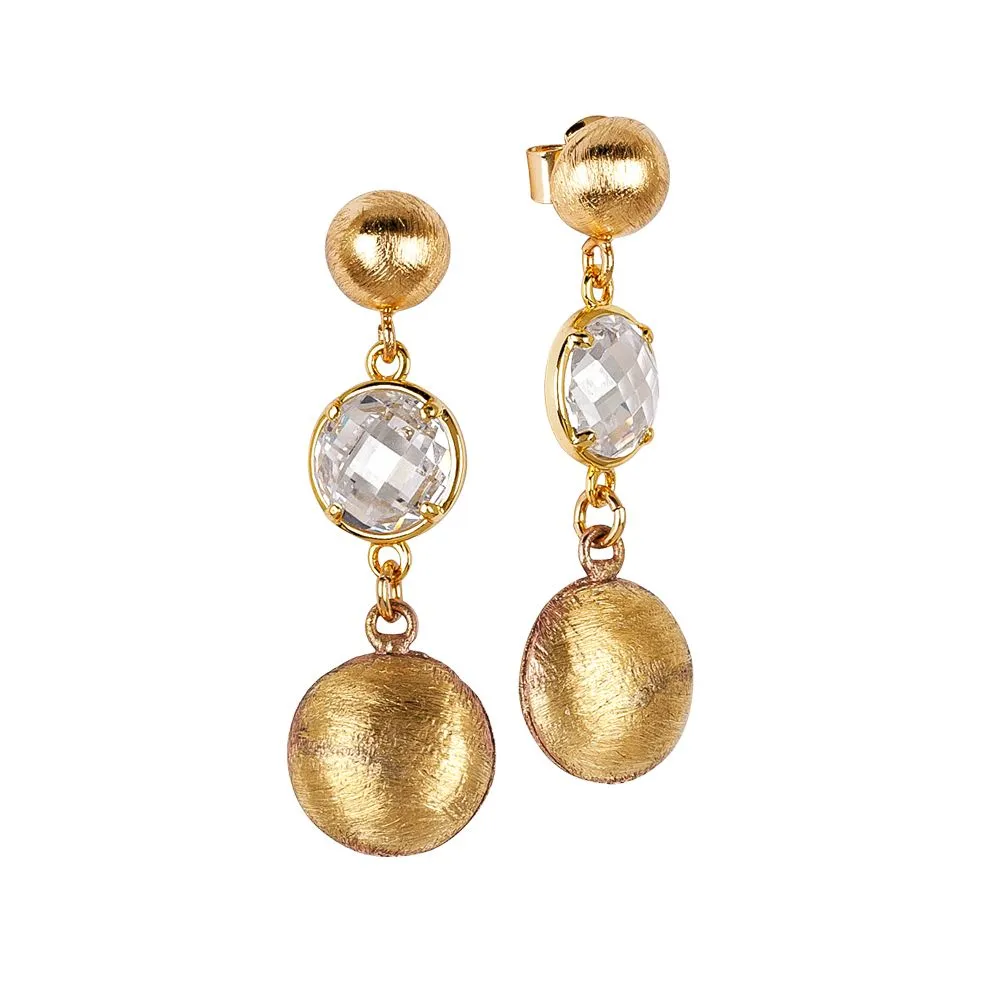 Orecchini pendenti con cristallo crystal