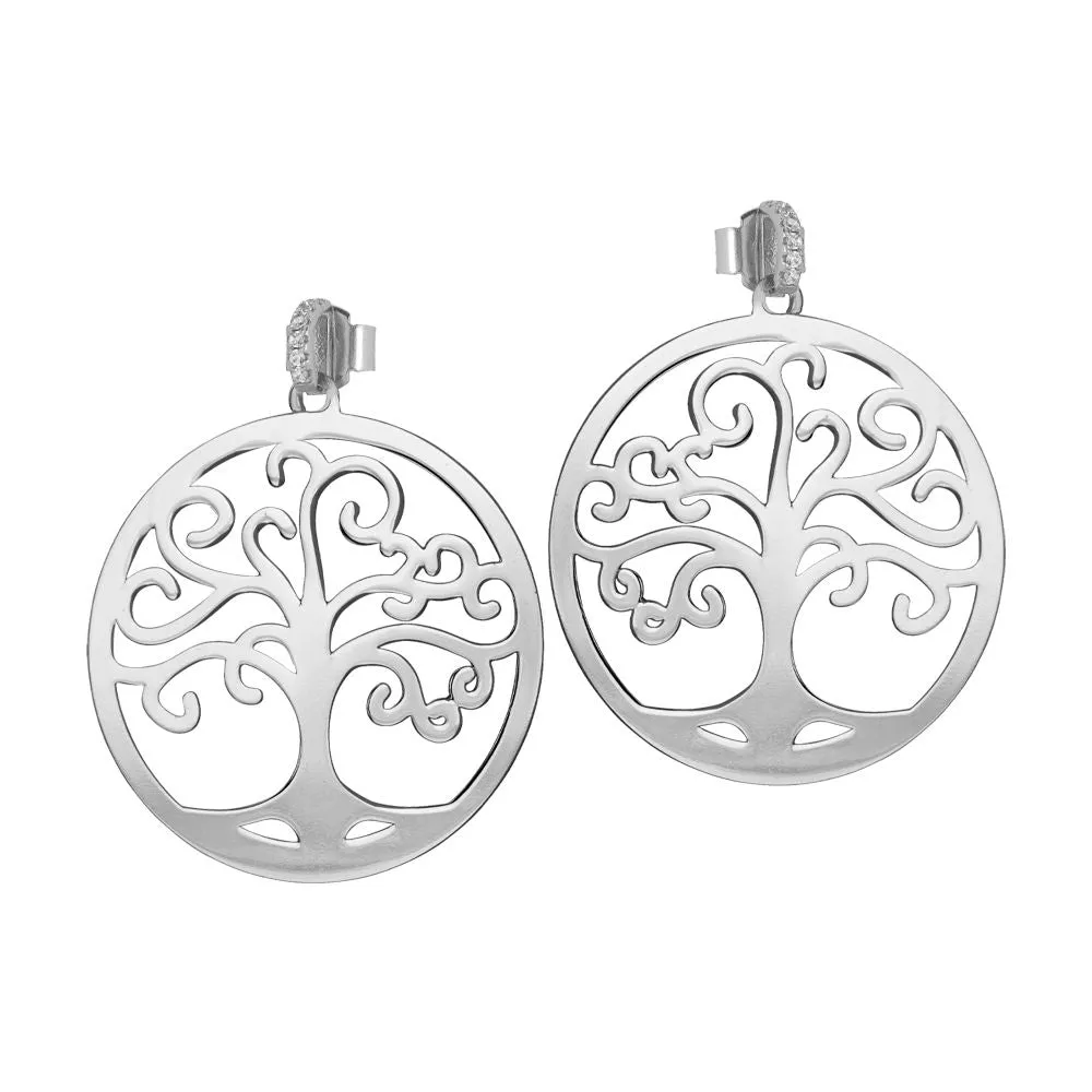 Orecchini con maxi pendente e zirconi