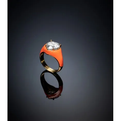 Anello Chiara Ferragni Bold Love Parade Edizione Limitata Smalto Arancione J19AVI42012