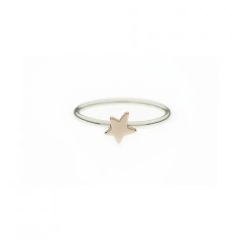 Anello Donna Stellina Argento 925 e Oro Rosa 9k SGASTE